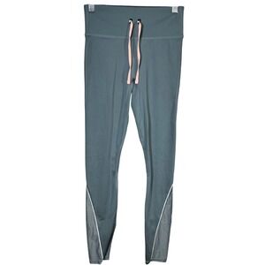 Fabletics‎ Womens Small Gray High Waisted Workout Leggings Drawstring Activewear